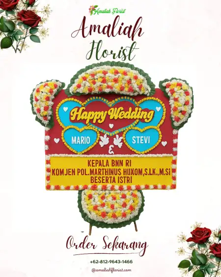 Papan Bunga Pernikahan Srigonco
